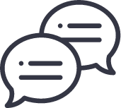 ícone de balão de conversa.