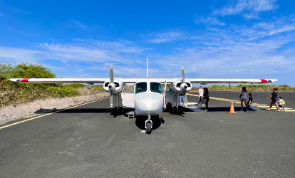 Aeronave leve usada para voos entre as Ilhas Galápagos.